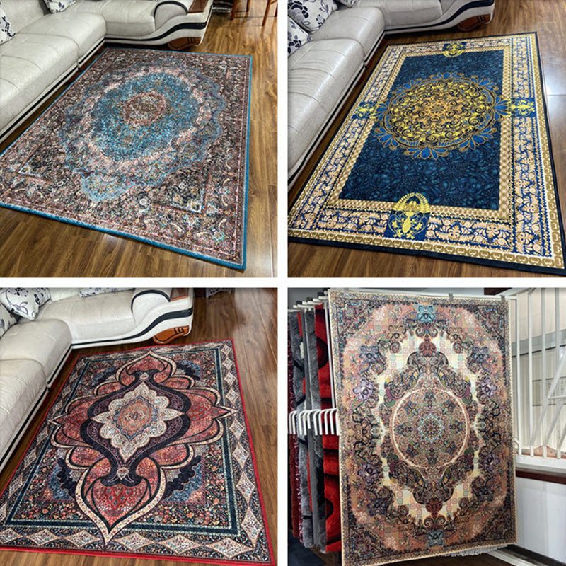 BowLift | Glam Persian Indoor Dress Multicolored Floral Pattern Dress Non-Slip Back Machine Washable Pet Friendly Carpet for Living Room