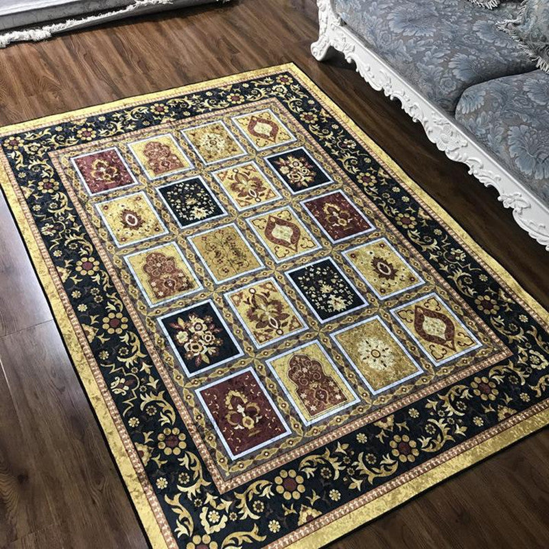 BowLift | Glam Persian Indoor Dress Multicolored Floral Pattern Dress Non-Slip Back Machine Washable Pet Friendly Carpet for Living Room
