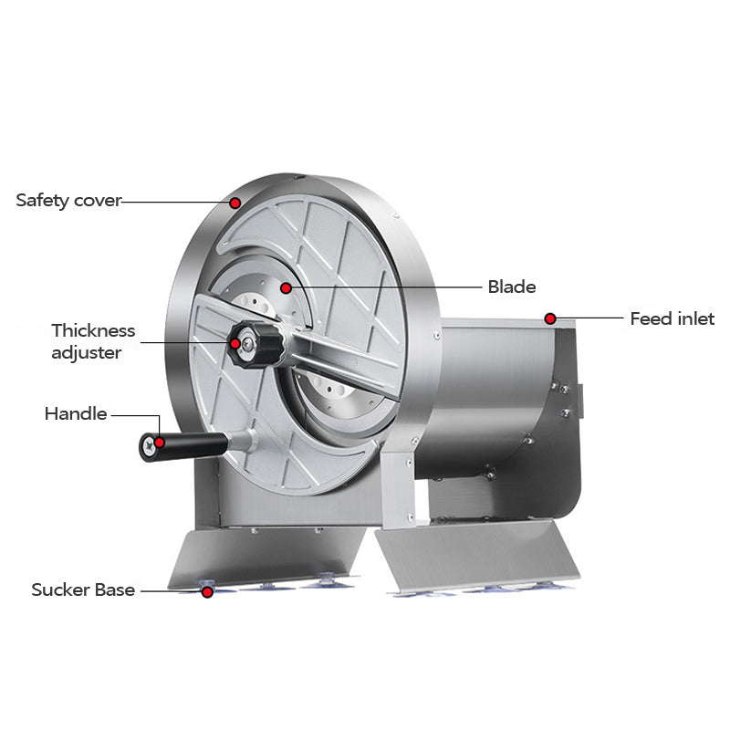 BowLift | Stainless Steel Manual Vegetable Fruit Slicer 0-13mm Potato Cucumber Lemon Slicer Machine