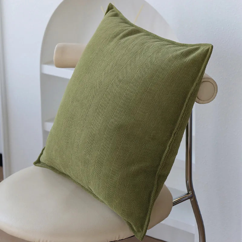 BowLift | Elegant Green Jacquard Decorative Pillow Cover
