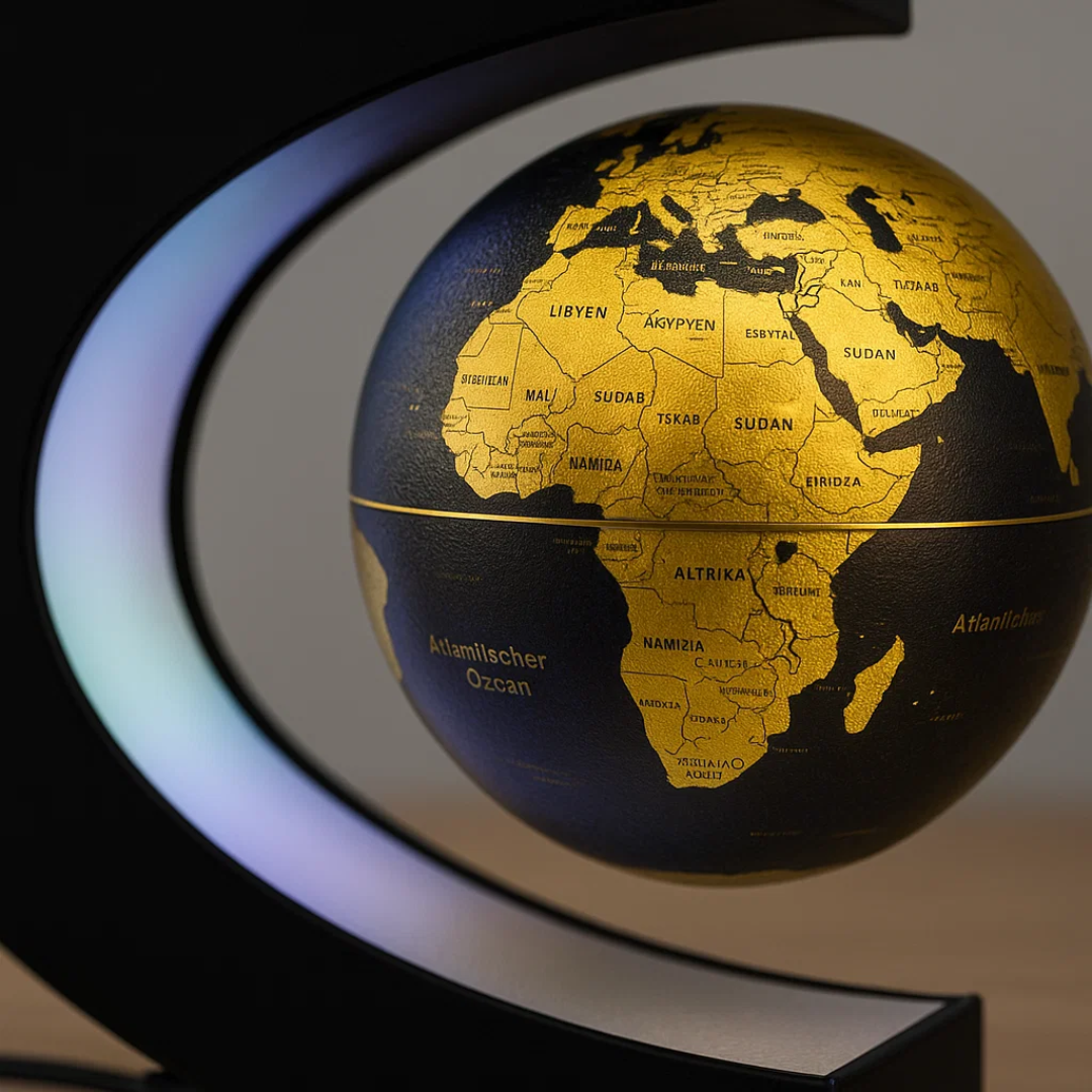 BowLift | AstroGlobe LED World Globe – Floating Globe Lamp with Magnetic Suspension
