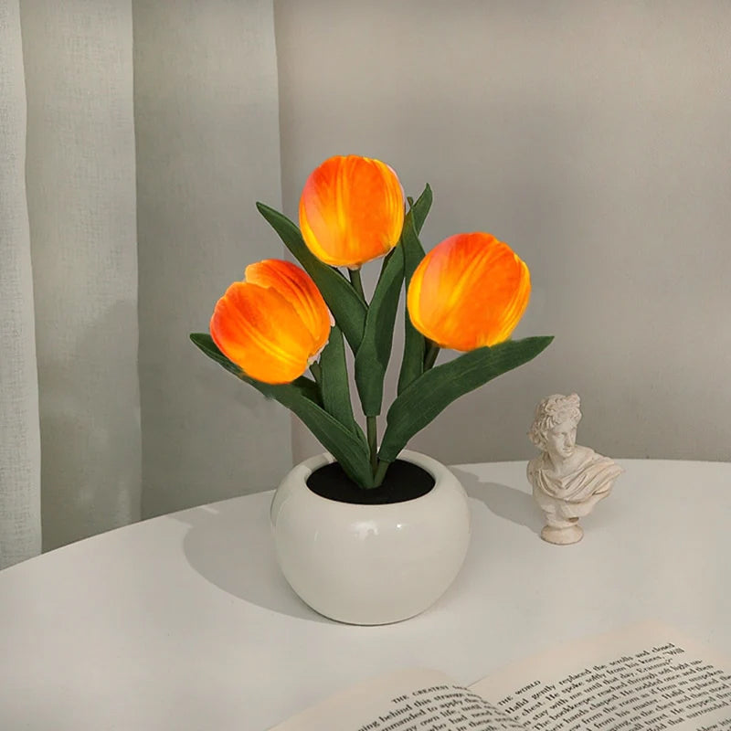 BowLift | LED Tulip Nightstand Lamp Flower Table Lamp
