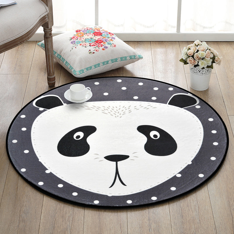 BowLift | Creative Cartoon Area Rug Multi Colors Animals with Dotted Background Carpet Washable Pet Friendly Non-Slip Rug for Children's Room