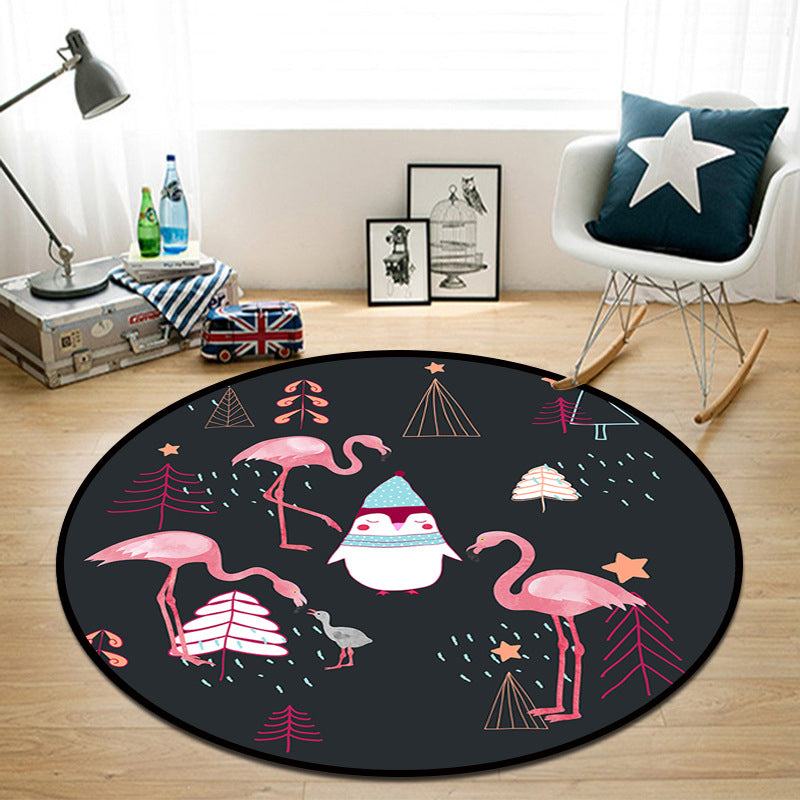 BowLift | Beautiful Multi Color Cartoon Rug Synthetic Scandinavian Rug Non-Slip Machine Washable Stain Resistant Carpet for Children’s Room