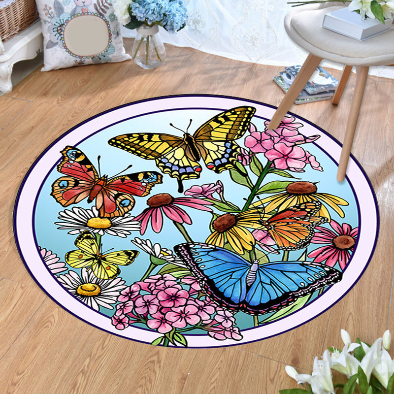 BowLift | Aesthetics Animal Pattern Carpet Multifunctional Colorful Cartoon Carpet Polyester Machine Washable Non-Slip Back Pet-Friendly Carpet for Children's Room