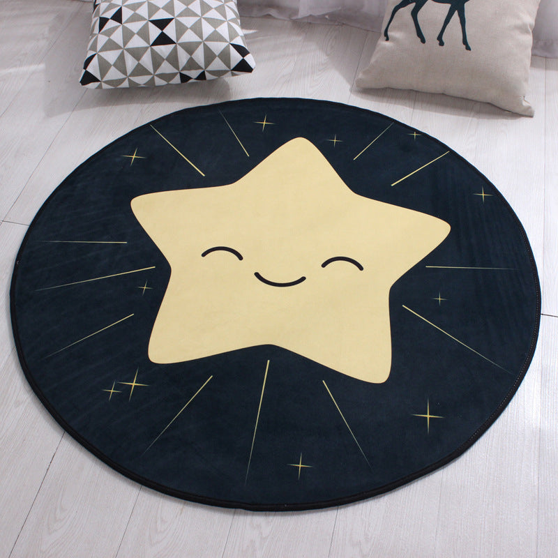 BowLift | Children's furniture Animal rug Multicolored polypropylene fabric Washable pet-friendly non-slip rug for children's room