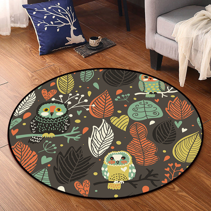 BowLift | Cartoon Kids Room Rug Multicolored Polypropylene Rug Pet Friendly Non-Slip Washable Rug