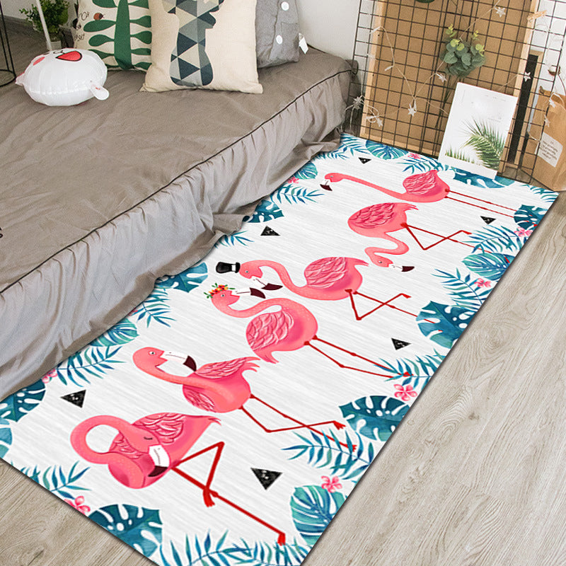 BowLift | Chic Animal Pattern Indoor Rug Multifunctional Cartoon Carpet Synthetic Non-Slip Pet Friendly Washable Rug for Preschool