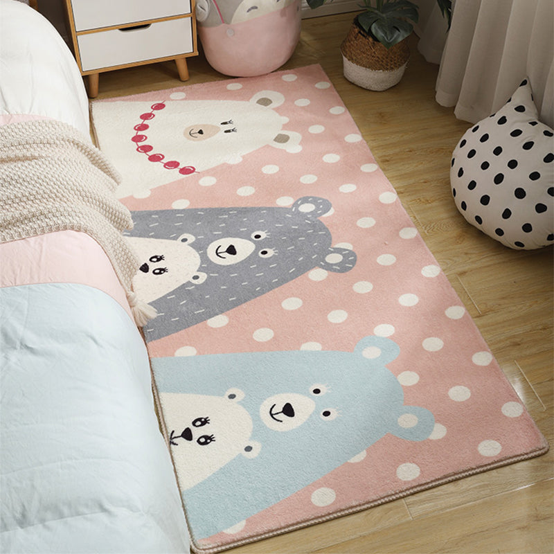 BowLift | Babyish Multicolor Animal Rug Cotton Cartoon Rug Washable Non-Slip Stain-Resistant Rug for Kids