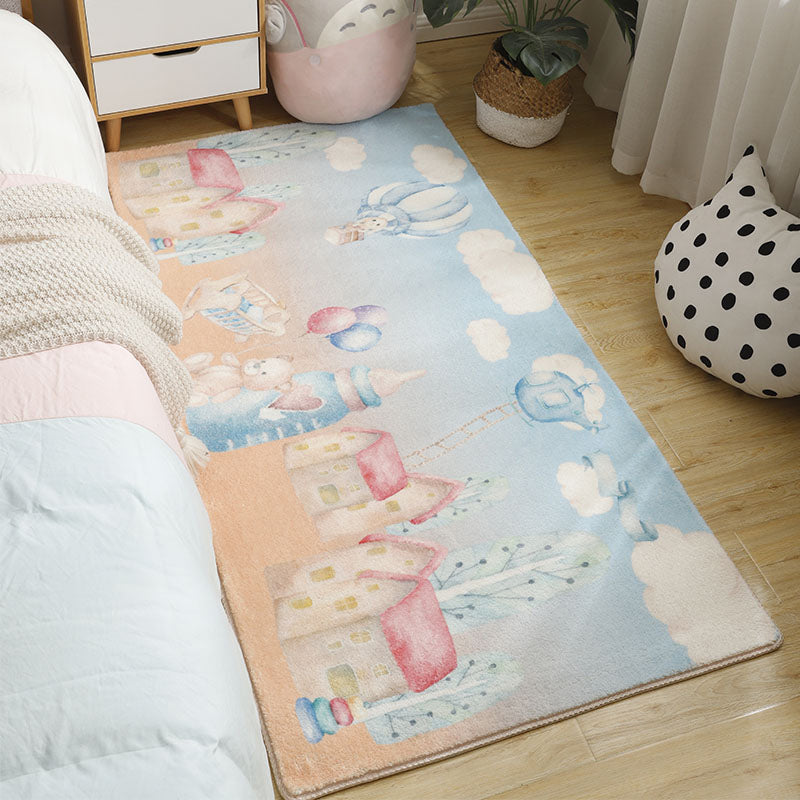BowLift | Babyish Multicolor Animal Rug Cotton Cartoon Rug Washable Non-Slip Stain-Resistant Rug for Kids