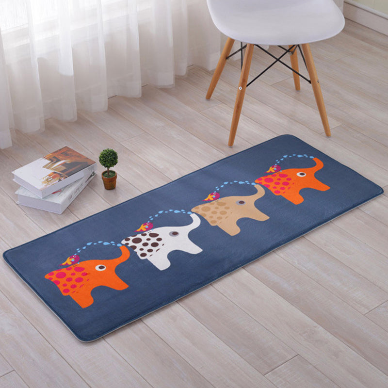 BowLift | Beautiful Multicolor Animal Pattern Carpet Synthetic Kids Carpet Washable Stain Resistant Non-Slip Carpet for Bedroom