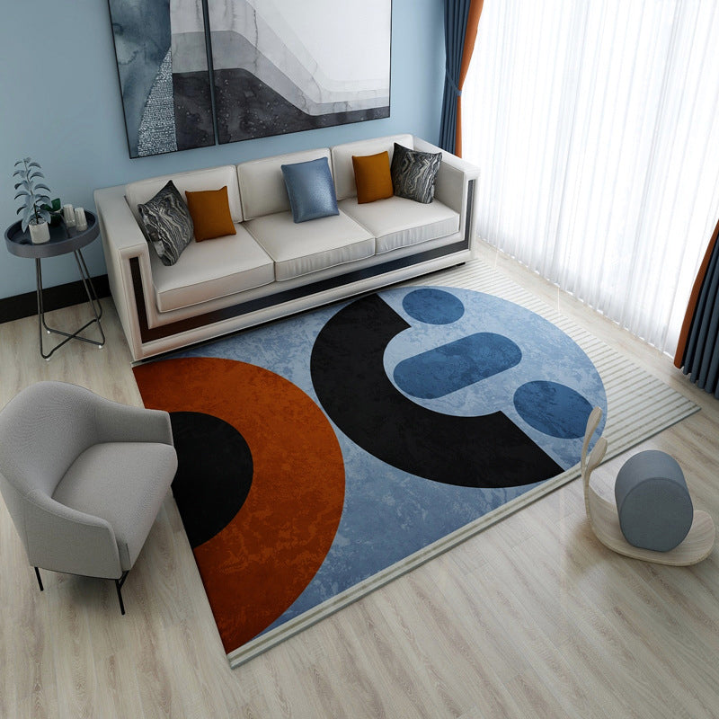 BowLift | Aesthetics Mid-Century Carpet Multicolored Geometric Carpet Stain Resistant Non-Slip Machine Washable Carpet for Living Room