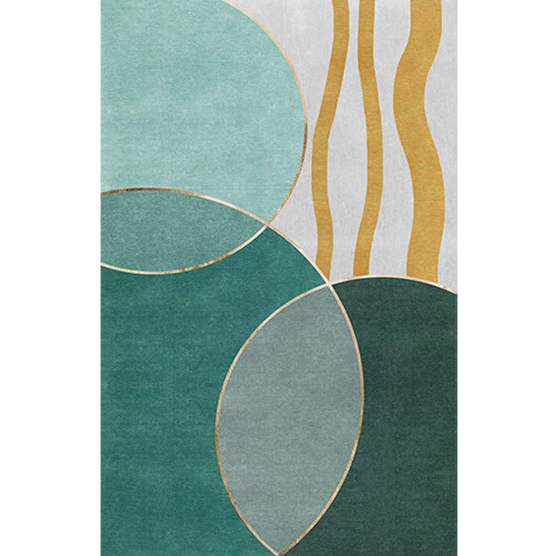 BowLift | Retro Abstract Line Art Rug Multicolored Mid-Century Rug Synthetic Washable Stain Resistant Non-Slip Rug for the Living Room