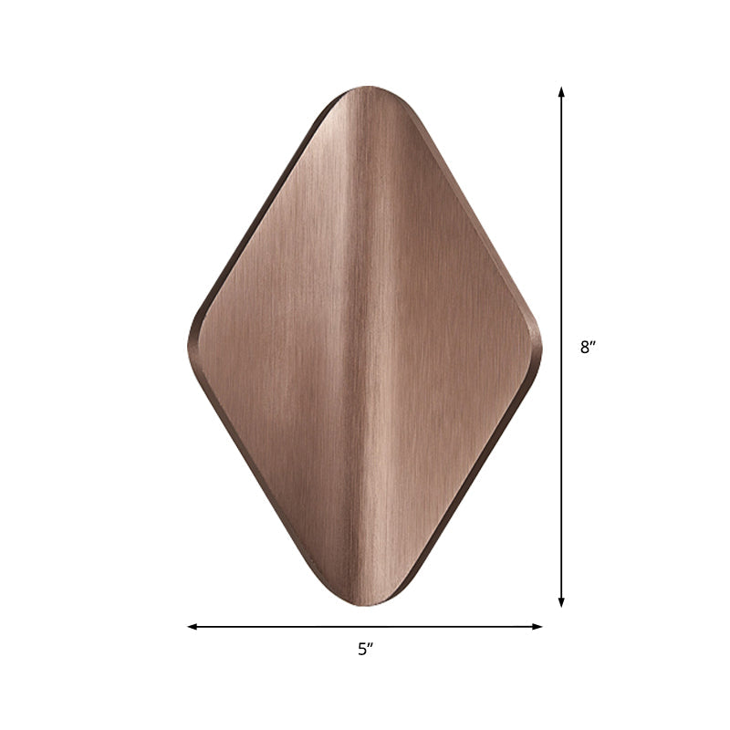 BowLift | Concave Rhombus Metal Wall Light Modern LED Black/Gold/Coffee Wall Light Light for Living Room