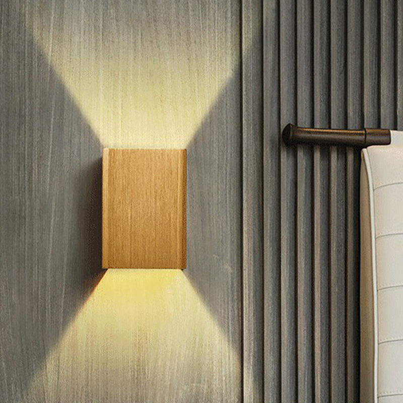 BowLift | Cubist Metal Up and Down Wall Lamp Contemporary Bronze/Gold/White LED Wall Light for Living Room