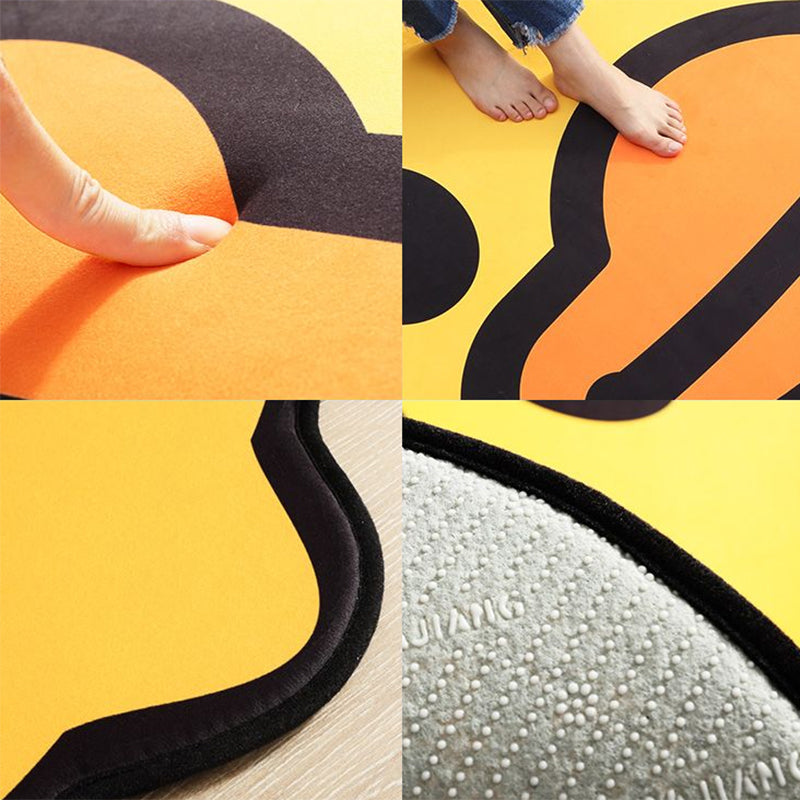 BowLift | Yellow Duck Pattern Carpet Cotton Cartoon Area Rug Non-Slip Back Floor Mat for Kids Room