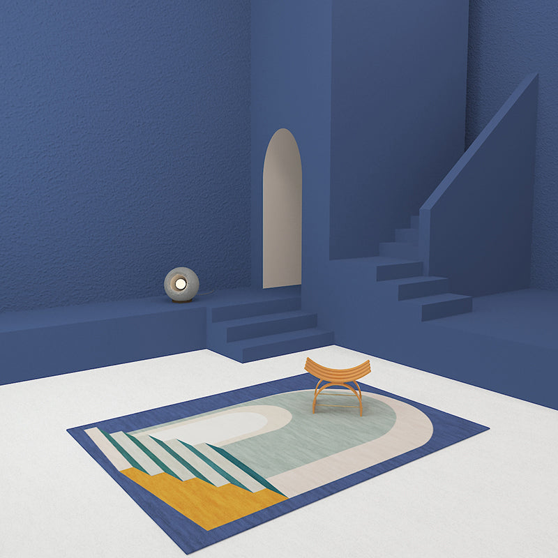 BowLift | Classic Nordic Area Rug Multi Colored Arched Door Stairs Rug Stain Resistant Non-Slip Pet Friendly Carpet for Room