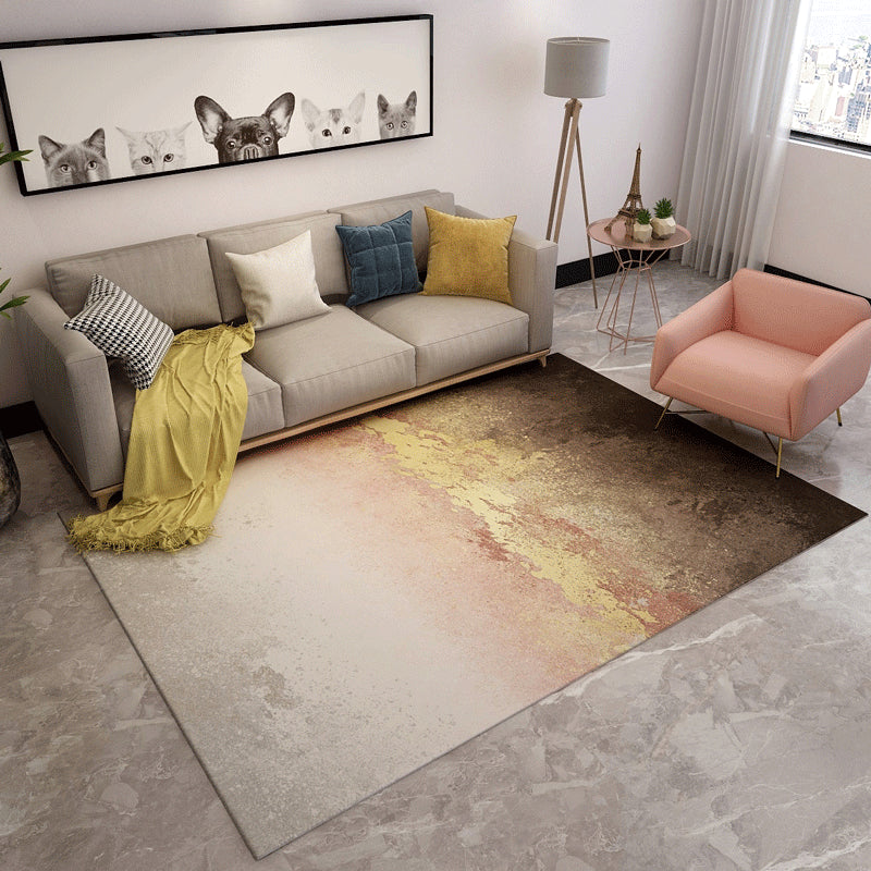 BowLift | Contemporary Abstract Pattern Carpet Multicolor Polypropylene Carpet Non-Slip Pet Friendly Stain Resistant Carpet for Large Room