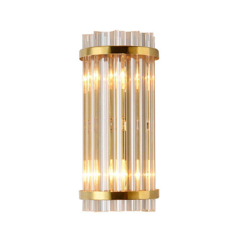 BowLift | Shadow Wall Light Simplicity Crystal Rod 2 Bulbs Living Room Wall Mount Light in Gold