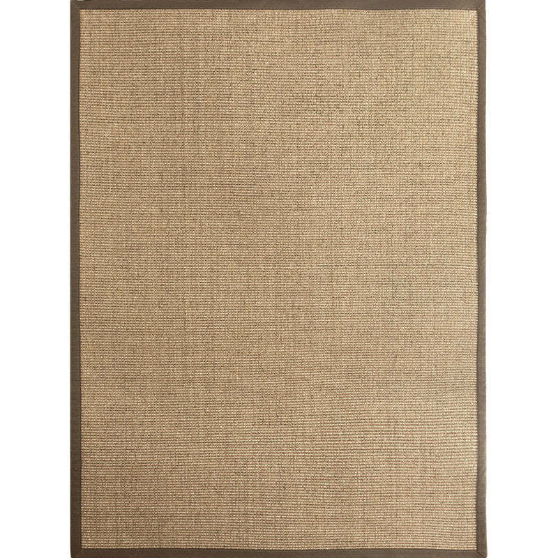 BowLift | Premium Solid Area Rug Light Brown Wooden Style Carpet Sisal Non-Slip Pet-Friendly Machine Washable Rug for Home