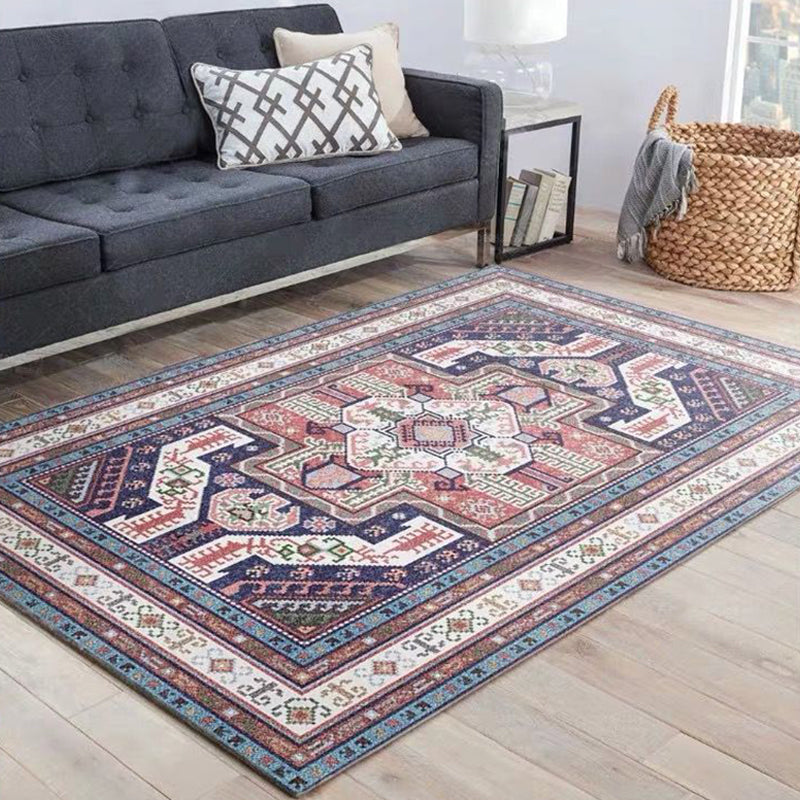 BowLift | Beautiful Floral Pattern Carpet Multicolor Moroccan Style Carpet Polyester Non-Slip Washable Stain Resistant Carpet for Room
