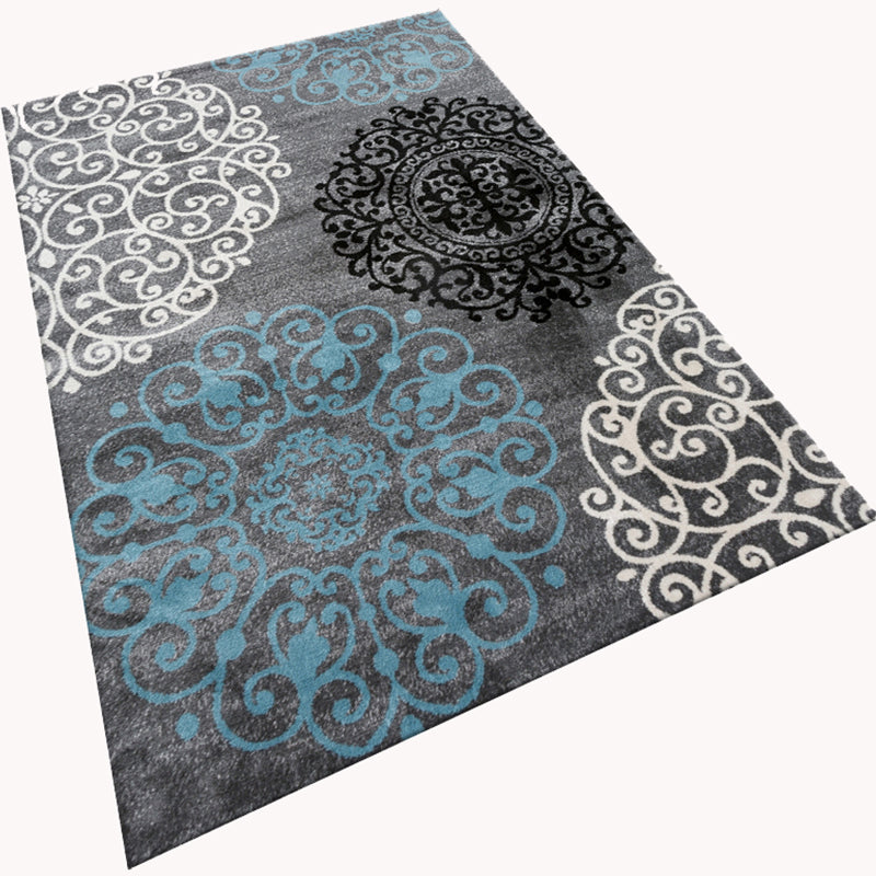 BowLift | Glamour Drawing Print Rug Multicolor Chinoiserie Rug Synthetic Pet Friendly Non-Slip Back Washable Rug for Home