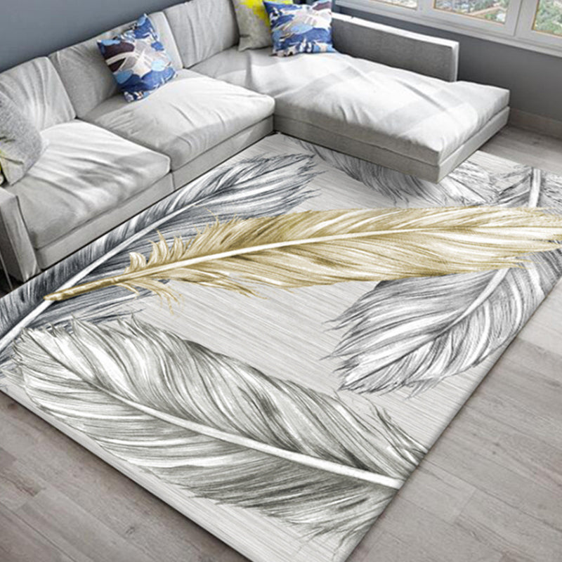 BowLift | Chic Oriental Rug Polyester Flower Botanical Rug Non-slip Machine Washable Pet-friendly Carpet for Living Room