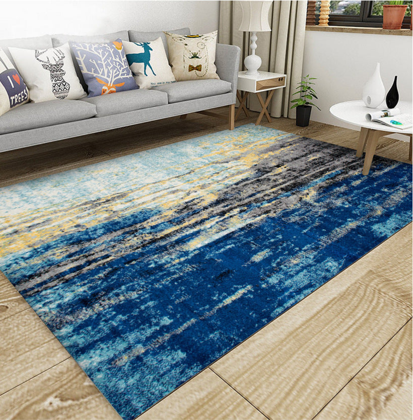 BowLift | Industrial Style Living Rug Multicolored Expressionism Rug Synthetic Non-slip Pet-friendly Machine washable Rug