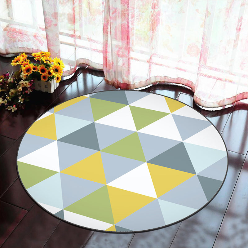 BowLift | Novelty Geometry Animal Patterned Rug Multi-Colored Synthetics Rug Machine Washable Non-Slip Backing Stain Resistant Carpet for Room