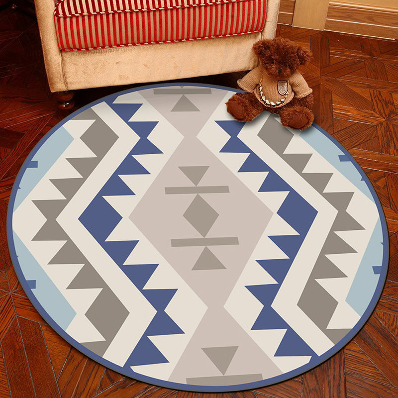 BowLift | Novelty Geometry Animal Patterned Rug Multi-Colored Synthetics Rug Machine Washable Non-Slip Backing Stain Resistant Carpet for Room