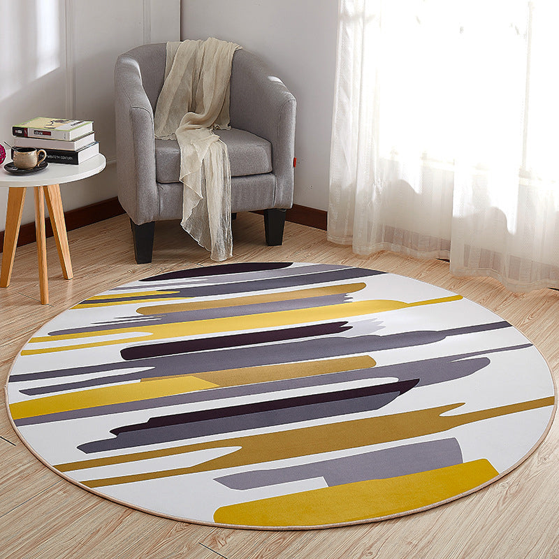 BowLift | Creative Boys Bedroom Rug Multi Colors Optical Illusion Rug Polypropylene Non-slip Pet-friendly Washable Rug