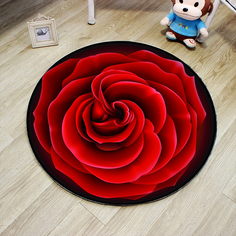 BowLift | Unique 3D Cartoon Rug Multi Color Novelty Rug Polypropylene Non-Slip Back Stain Resistant Washable Rug for Bedroom