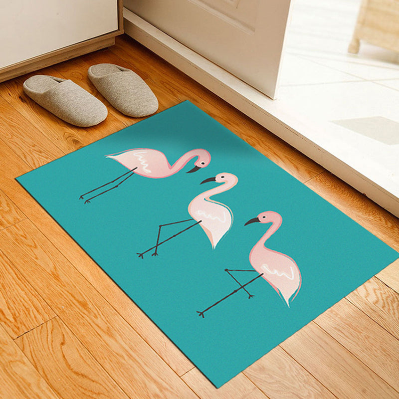 BowLift | Classic Tropix Indoor Rug Colorful Flamingo Rug Non-slip Back Stain-resistant Machine washable Rug for the Living Room