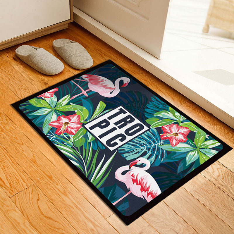 BowLift | Classic Tropix Indoor Rug Colorful Flamingo Rug Non-slip Back Stain-resistant Machine washable Rug for the Living Room