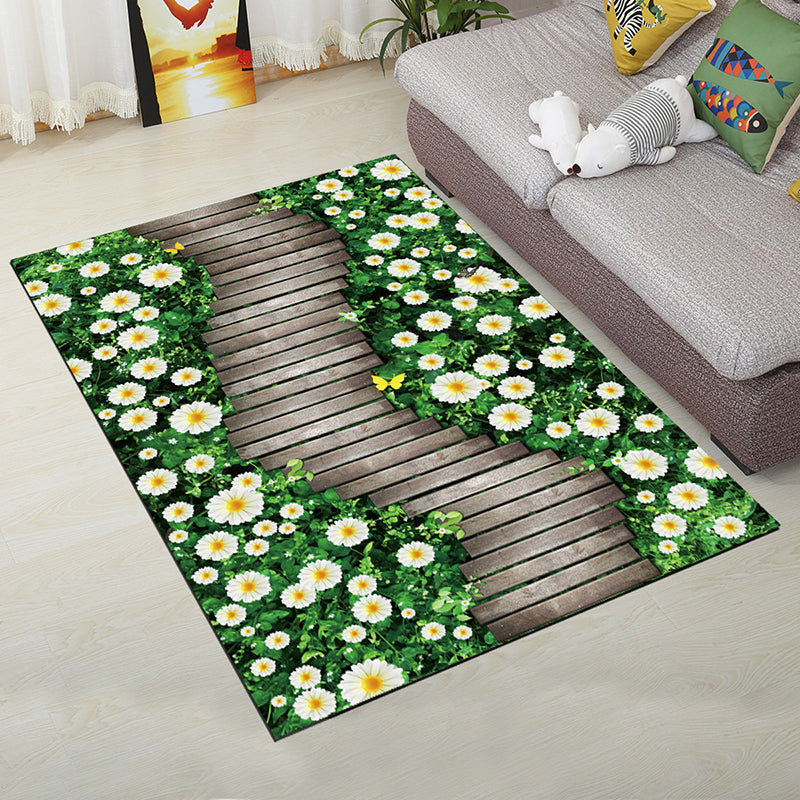 BowLift | Personality Scandinavian Carpet Multi Colors 3D Print Scenery Carpet Washable Non-slip Stain-resistant Rug for Home