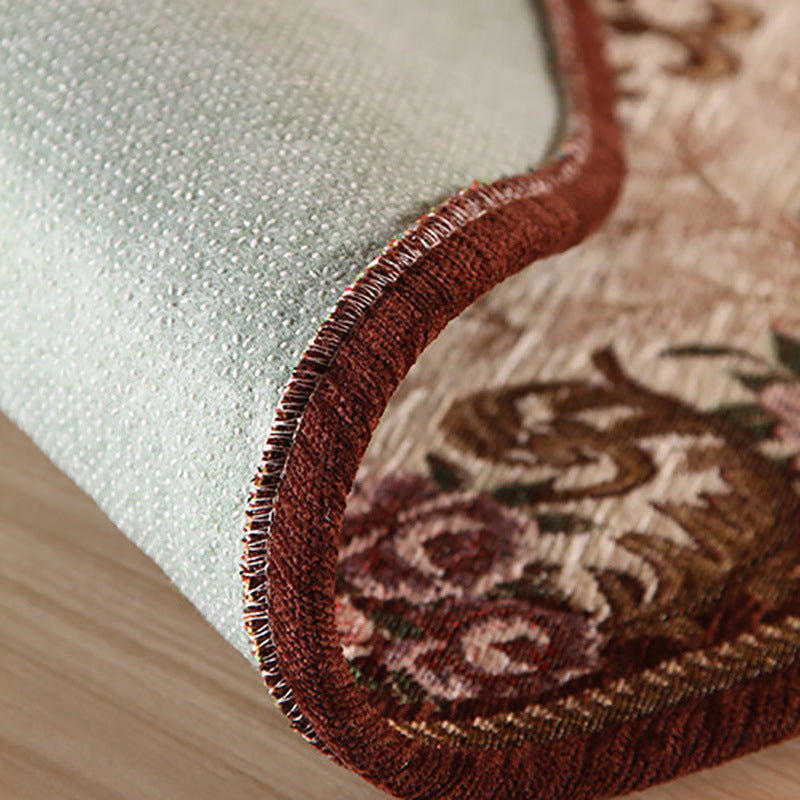 BowLift | Farm Peony Indoor Rug Multicolor Synthetic Rug Machine Washable Stain Resistant Non-Slip Rug for the Workspace