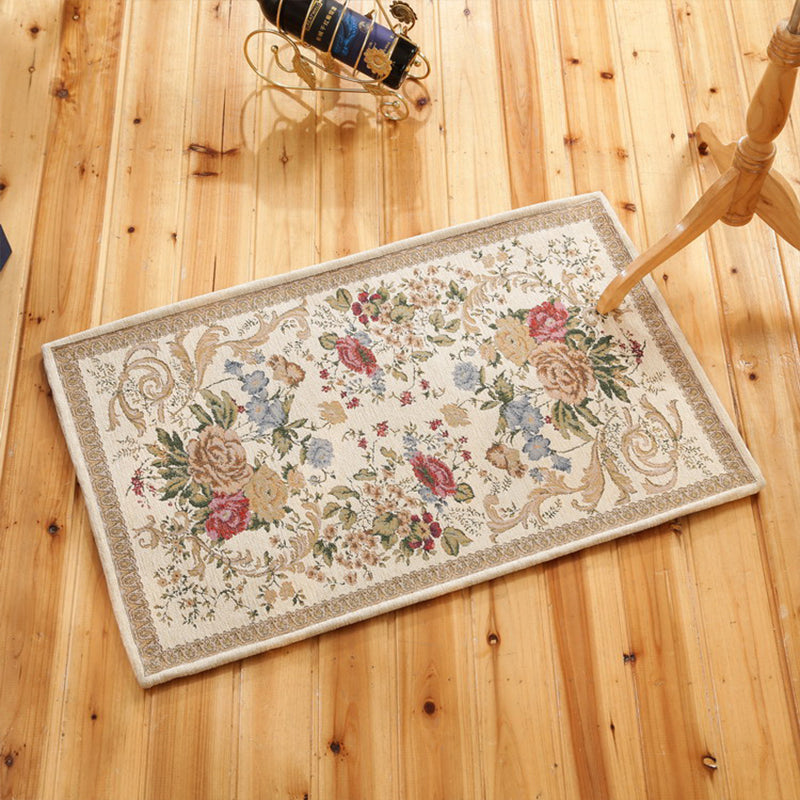 BowLift | Classic Jacquard Carpet Multicolored Retro Carpet Polypropylene Stain Resistant Non-Slip Backing Washable Carpet for the Door
