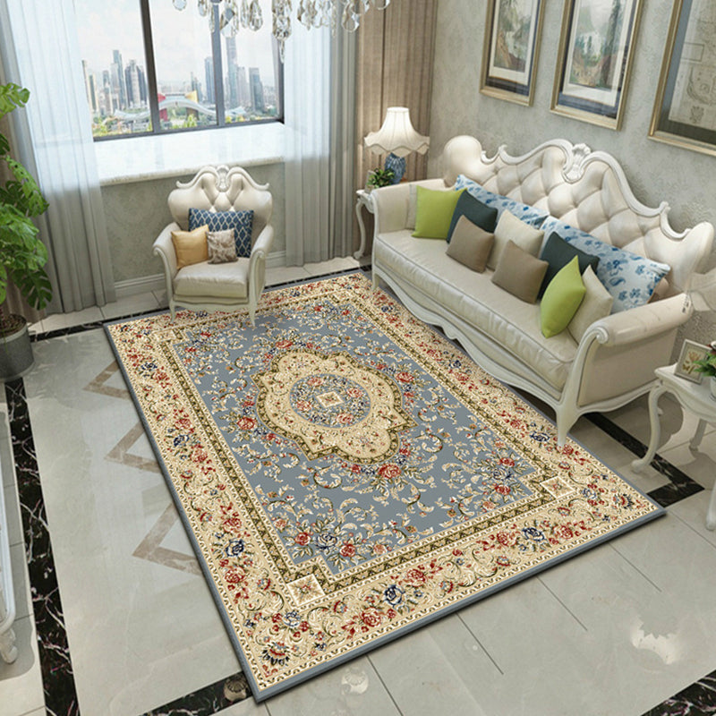 BowLift | Glam Floral Swirls Rug Multicolor Victorian Rug Synthetic Pet Friendly Non-Slip Stain Resistant Carpet for Home