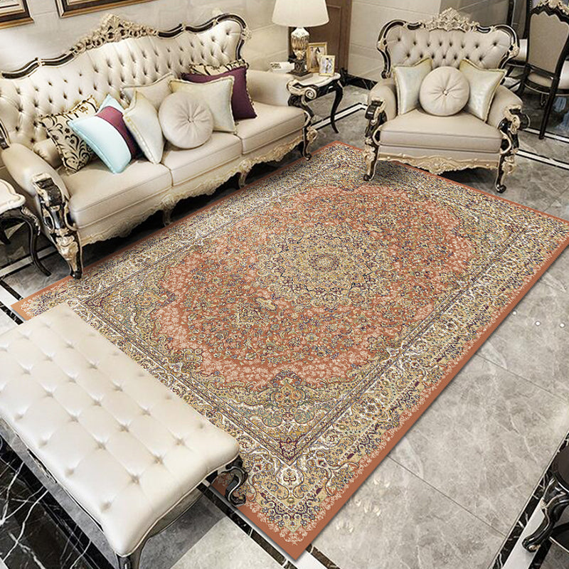 BowLift | Glam Floral Swirls Rug Multicolor Victorian Rug Synthetic Pet Friendly Non-Slip Stain Resistant Carpet for Home