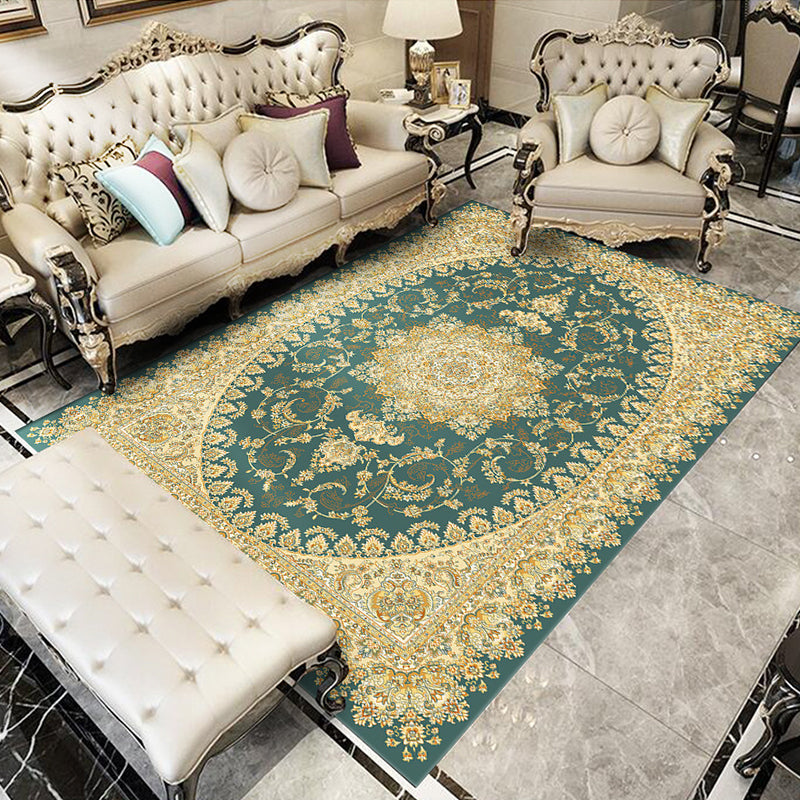 BowLift | Glam Floral Swirls Rug Multicolor Victorian Rug Synthetic Pet Friendly Non-Slip Stain Resistant Carpet for Home