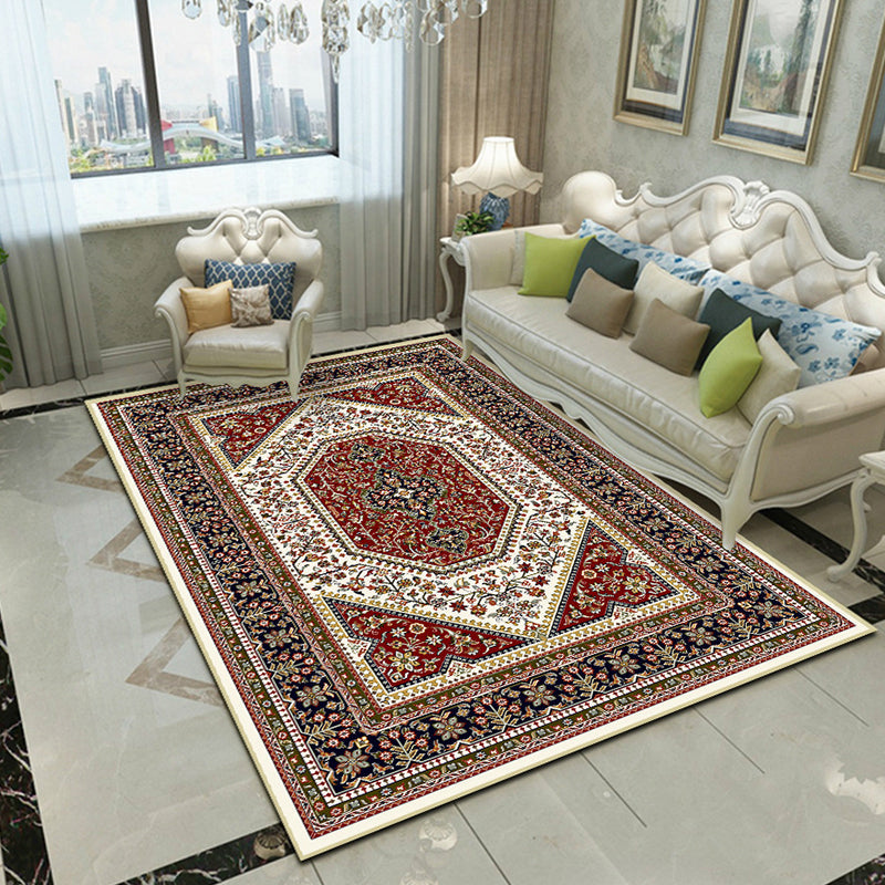 BowLift | Glam Floral Swirls Rug Multicolor Victorian Rug Synthetic Pet Friendly Non-Slip Stain Resistant Carpet for Home