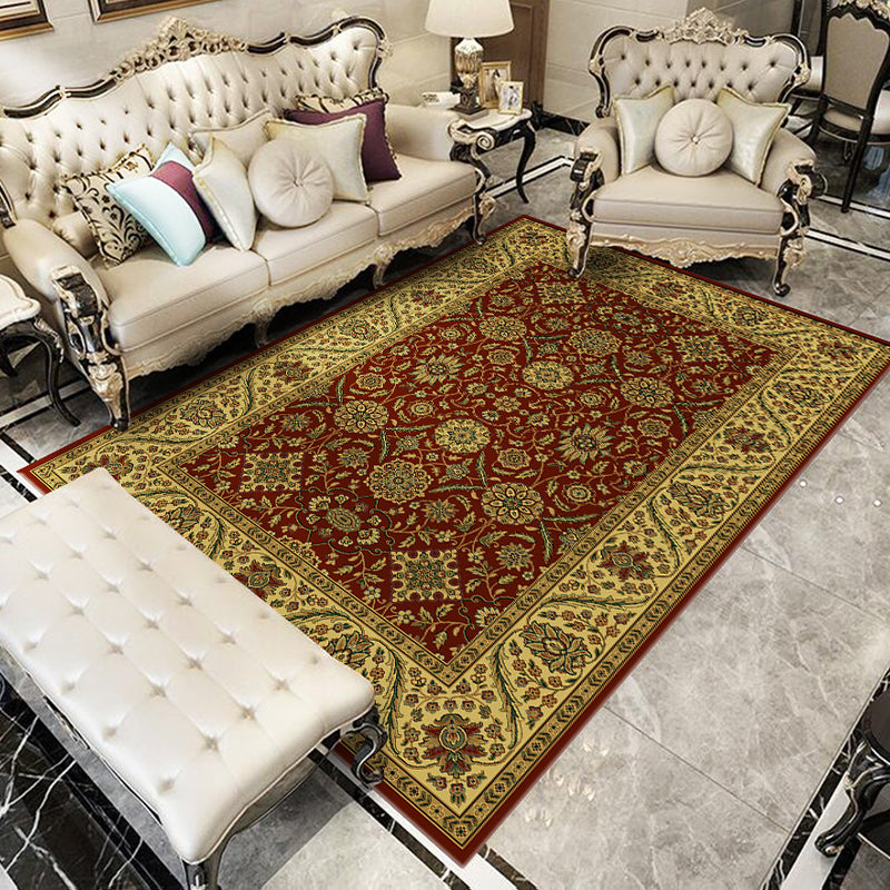 BowLift | Glam Floral Swirls Rug Multicolor Victorian Rug Synthetic Pet Friendly Non-Slip Stain Resistant Carpet for Home