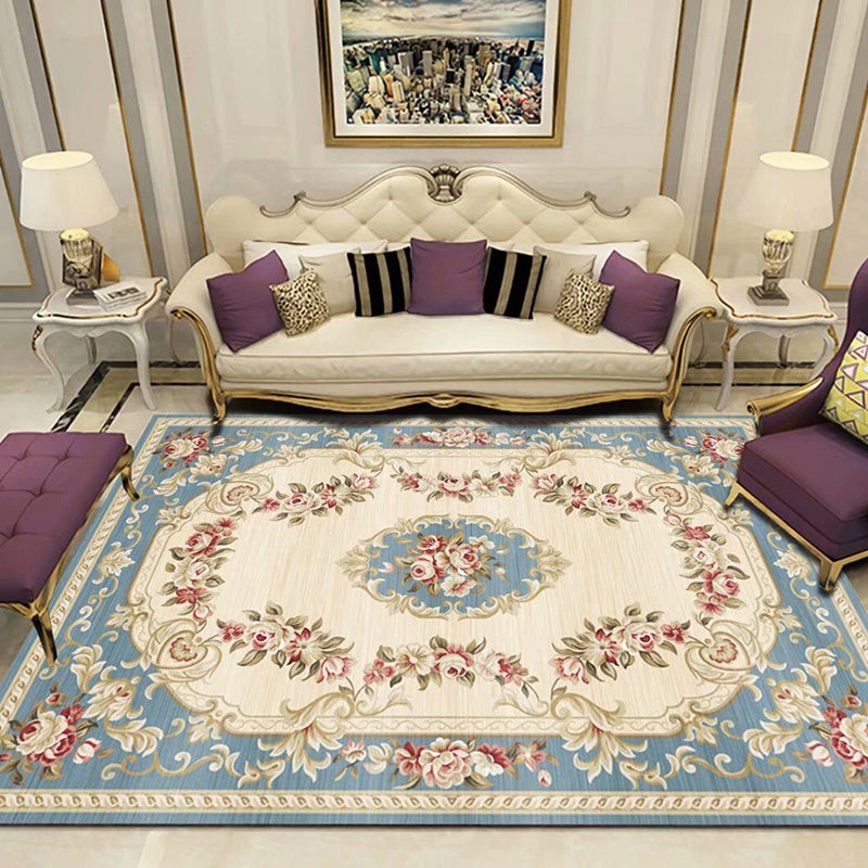 BowLift | Antique Multicolor Glam Carpet Polyester Floral Pattern Carpet Pet Friendly Stain Resistant Non-Slip Carpet for Home