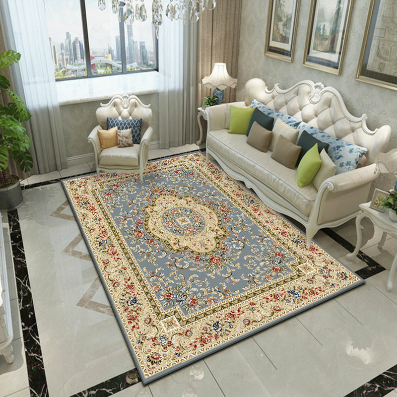 BowLift | Fancy Victoria Rug Multi-Colored Flower Rug Non-Slip Washable Pet-Friendly Rug for the Living Room