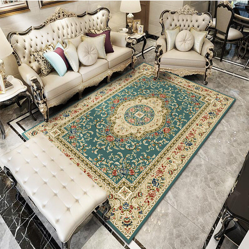 BowLift | Fancy Victoria Rug Multi-Colored Flower Rug Non-Slip Washable Pet-Friendly Rug for the Living Room