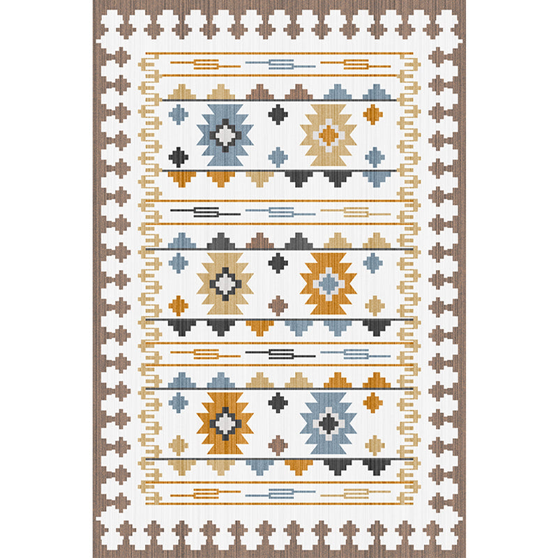 BowLift | Worn Moroccan Rug Multicolored Patterned Rug Non-Slip Machine Washable Stain Resistant Rug for Home