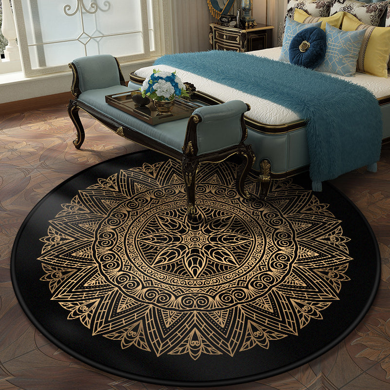 BowLift | European Moroccan Carpet Multicolor symmetrical pattern carpet non-slip pet-friendly machine washable carpet for the bedroom