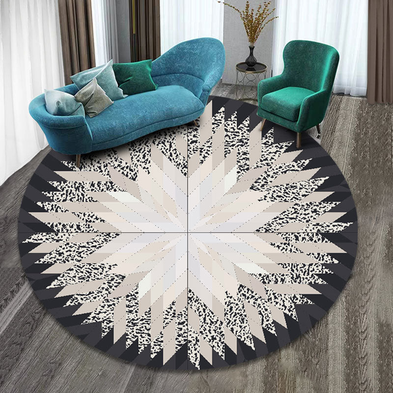 BowLift | Colorfully patterned folk art printed carpet polyester Moroccan carpet with non-slip backing pet-friendly machine washable carpet for guest room