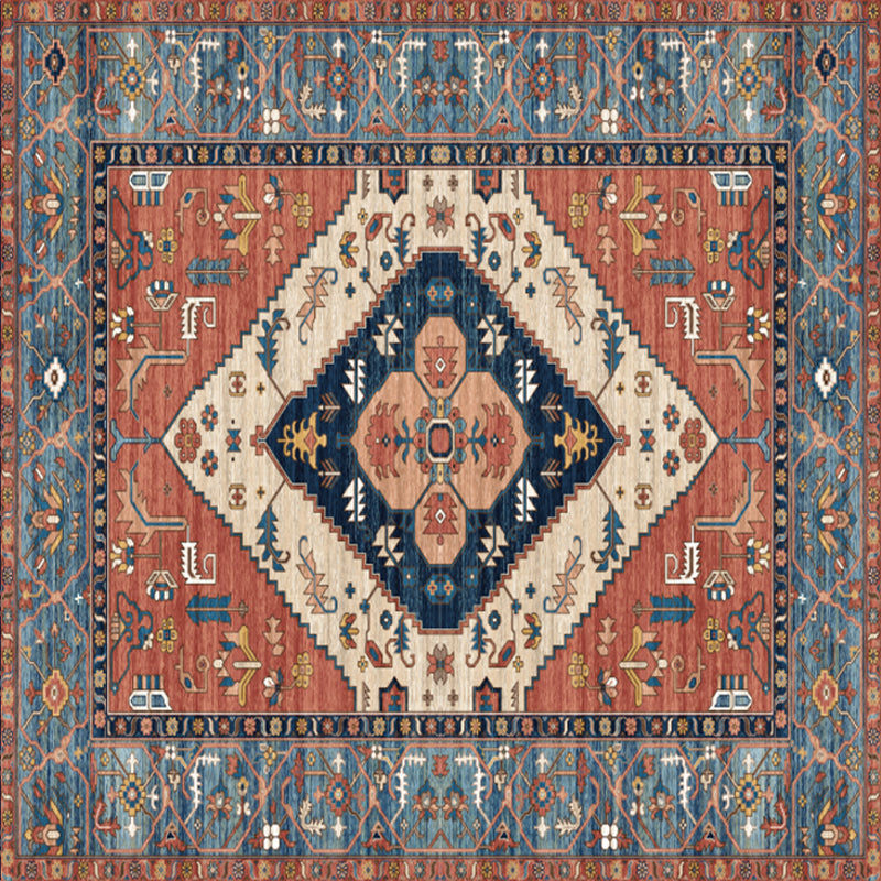 BowLift | Shabby Chic Floral Area Rug Multicolor Persian Carpet Polypropylene Anti-Slip Backing Washable Pet-Friendly Rug for Foyer
