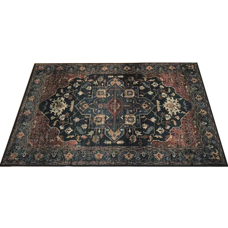 BowLift | Classic multicolored Persian carpet polypropylene floral carpet washable stain resistant non-slip carpet for guest room